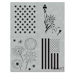 Stencil1 Multipack Stencil - Fourth of July, Set of 4