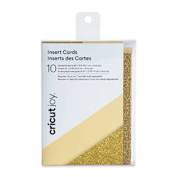 Cricut Joy Cards, Inserts, and Envelopes - Cream/Gold Glitter, Package of 10 (In packaging)
