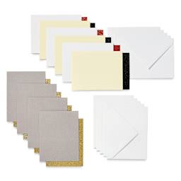 Cricut Joy Cards, Inserts, and Envelopes - Glitz and Glam, Package of 10 (Cards, Inserts, and Envelopes shown out of packaging)