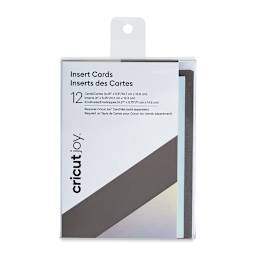 Cricut Joy Cards, Inserts, and Envelopes - Gray/Silver Matte Holographic, Package of 12 (In packaging)