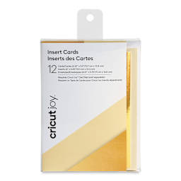 Cricut Joy Cards, Inserts, and Envelopes - Cream/Gold Metallic, Package of 12 (In packaging)