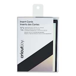 Cricut Joy Cards, Inserts, and Envelopes - Black/Silver Matte Holographic, Package of 12 (In packaging)