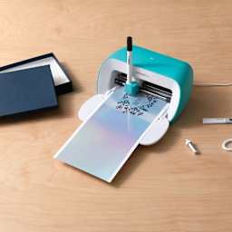 Cricut Joy Permanent Smart Label Writable Vinyl - Silver, one Sheet inside the machine (not included)