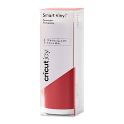 Cricut Joy Permanent Smart Vinyl - Red, Matte, 5-1/2" x 48", roll inside of the packaging
