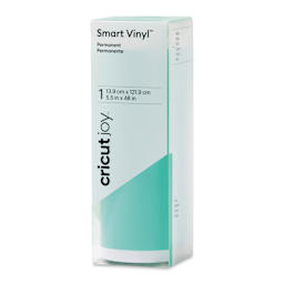 Cricut Joy Permanent Smart Vinyl - Mint, Matte, 5-1/2" x 48", roll inside of the packcaging
