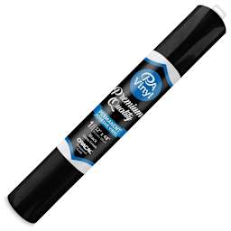 PA Vinyl Permanent Adhesive Vinyl - Gloss Black, 12" x 48"