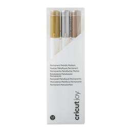 Cricut Joy Permanent Markers - C, Metallic Assorted, Set of 3, front of the packaging