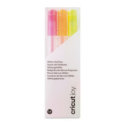 Cricut Joy Gel Pens - Glitter Neons, Set of 3, front of the packaging