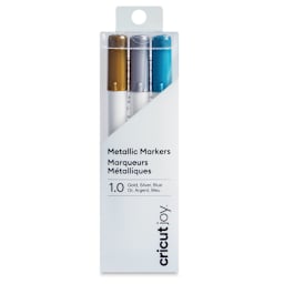 Cricut Joy Permanent Markers - B, Metallic Assorted, Set of 3, front of the packaging