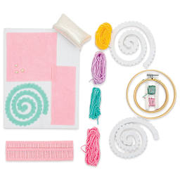Leisure Arts Mini Maker Dreamcatcher Kit - Unicorn (Kit contents)
