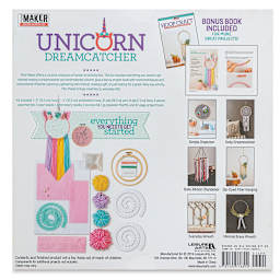Leisure Arts Mini Maker Dreamcatcher Kit - Unicorn (Back of packaging)