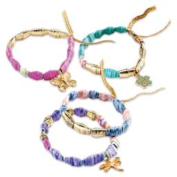 Djeco Do It Yourself Paper Bead Bracelets Kit finished bracelets