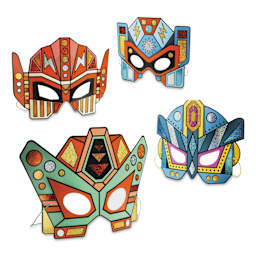 Djeco Do It Yourself Super Robots Mask Kit - finished examples