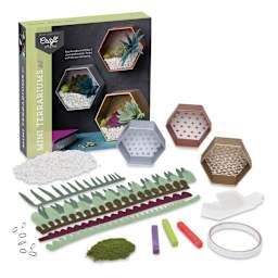 Craft Crush Mini Terrariums Kit (Kit contents shown with packaging)