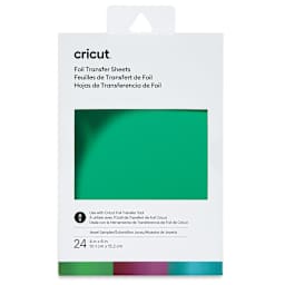 Cricut Foil Transfer Sheets - Jewel Sampler, 4" x 6", Package of 24 (In packaging)