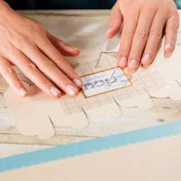 Cricut Transfer Tape Roll applying decal to box