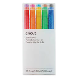 Cricut Gel Pen Set - Set of 10, Rainbow Glitter, 0.8 mm (In package)