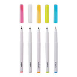 Cricut Gel Pen Set - Set of 5, Opaque, 1 mm (Caps off)