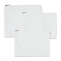 Cricut Cosmetic Bag Blanks - Set of 3, White (Out of packaging)