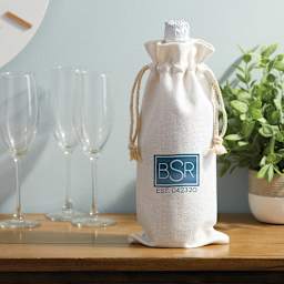 Cricut Wine Bag Blank - White, 13"H x 5-3/4"W (Sample wine bag with design)