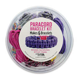 Leisure Arts Paracord Bracelet Kit - Pink/Purple/Yellow (In packaging)
