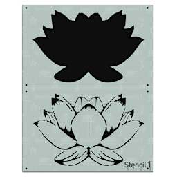 Stencil1 Multi-Layer Stencil, Lotus, 2 Layer