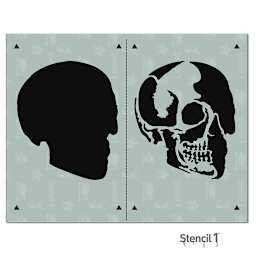 Stencil1 Multi-Layer Stencil, Skull Profile, 2 Layer