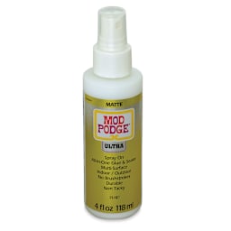 Mod Podge Ultra Spray Glue - Front of 4 oz bottle of Matte spray shown