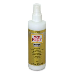 Mod Podge Ultra Spray Glue - Front of 8 oz bottle of Matte spray shown