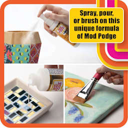 Mod Podge Ultra Spray Glue - Other forms of application include pouring and brushing