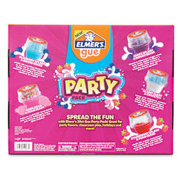Elmer's Gue Premade Slime - Party Pack, 2 oz, Back of Package