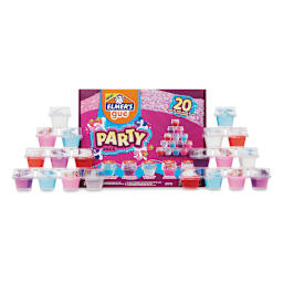 Elmer's Gue Premade Slime - Party Pack, 2 oz, Package and Package Contents