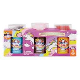 Elmer's Gue Premade Slime - Unicorn Theme, 8 oz, Front of Package