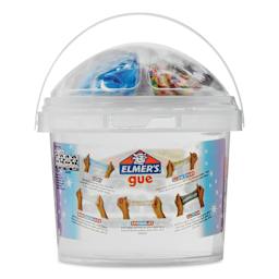 Elmer’s Gue Premade Slime - Glassy Clear Deluxe Bucket with Mix-Ins, 3 lb, Front of Package