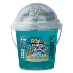 Elmer’s Gue Premade Slime -Deep Gue Sea, 1-1/2 lb With Mix-Ins, Front of Package