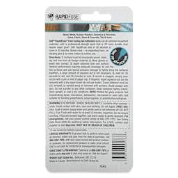 DAP RapidFuse Super Glue Gel Adhesive - No Drip, 0.7 oz - back of packaging