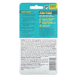 DAP Rapid Fuse Fast Curing Gel- 0.13 oz - back of packaging