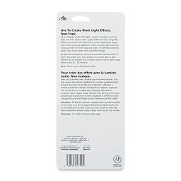 Mod Podge Black Light Decoupage Glue - 4 oz, Back Of Package