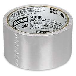 Scotch Foil Tape - 2" x 10 yd, Roll, On Side