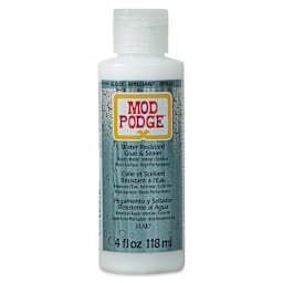 Mod Podge Water Resistant Glue and Sealer - 4 oz (Front of bottle)