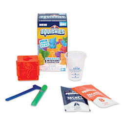 Elmer's Squishies Kit - Mystery Character, Pkg of 1, contents laid out