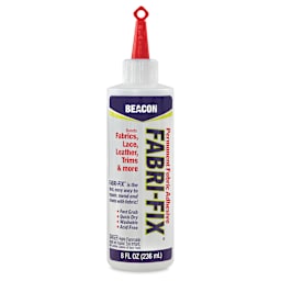 Beacon Fabri-Fix Permanent Adhesive - 8 oz, front of the bottle
