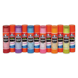 Elmer's Color n Glitz Glitter Glue Sticks - 6 g, Pkg of 12