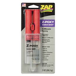 Zap Z-Poxy Quick Shot Epoxy - 1 oz - front of packaging