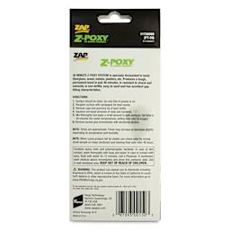 Zap Z-Poxy 30 Minute Epoxy Formula - 8 oz Set - back of packaging