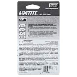 Loctite Gel Control Super Glue - back of packaging