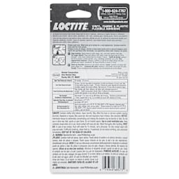 Loctite Vinyl, Fabric & Plastic Flexible Adhesive - 1 oz - back of packaging