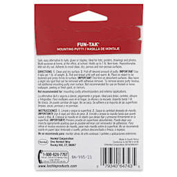 Loctite Fun-Tak Reusable Mounting Putty Tabs - 2 oz - back of packaging