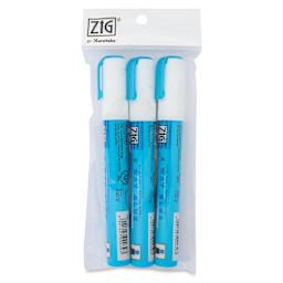 Kuretake Zig 2 Way Glue Pen - Chisel Tip, Pkg of 3 - front of packaging
