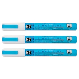 Kuretake Zig 2 Way Glue Pen - Fine Tip, Pkg of 3 - with caps on
